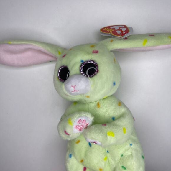 Set of 2 Ty Beanie Bellies FERN + Boo's MARIGOLD Green Easter Bunny Yellow Chick - Picture 2 of 8